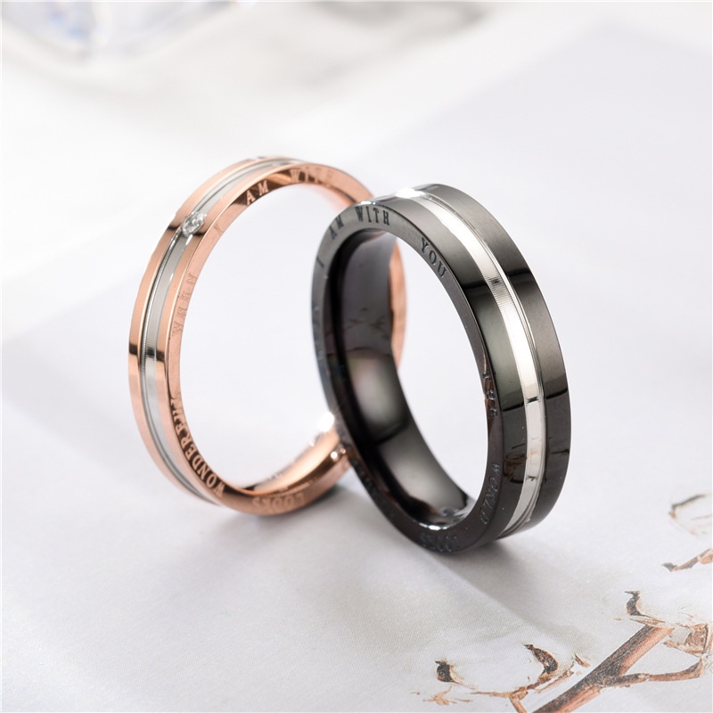 Vintage Partner Eheringe Aus Edelstahl Mit Zirkonia_voghion.com