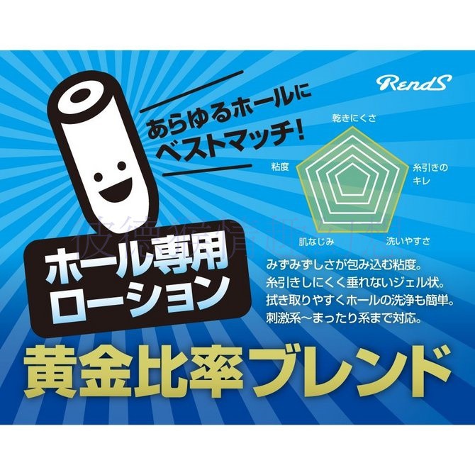 彼德猴情趣幻想 日本Rends＊名器專用黃金比例潤滑液_145ml ホール専用ローション-黄金比率ブレンド- □