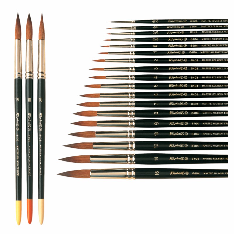 拉菲爾 8404 西伯利亞純貂毛水彩筆展示圖