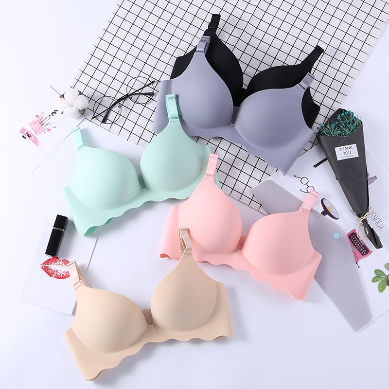 Seamless Women Bra Push Up Wire Free Solid Female Bralette