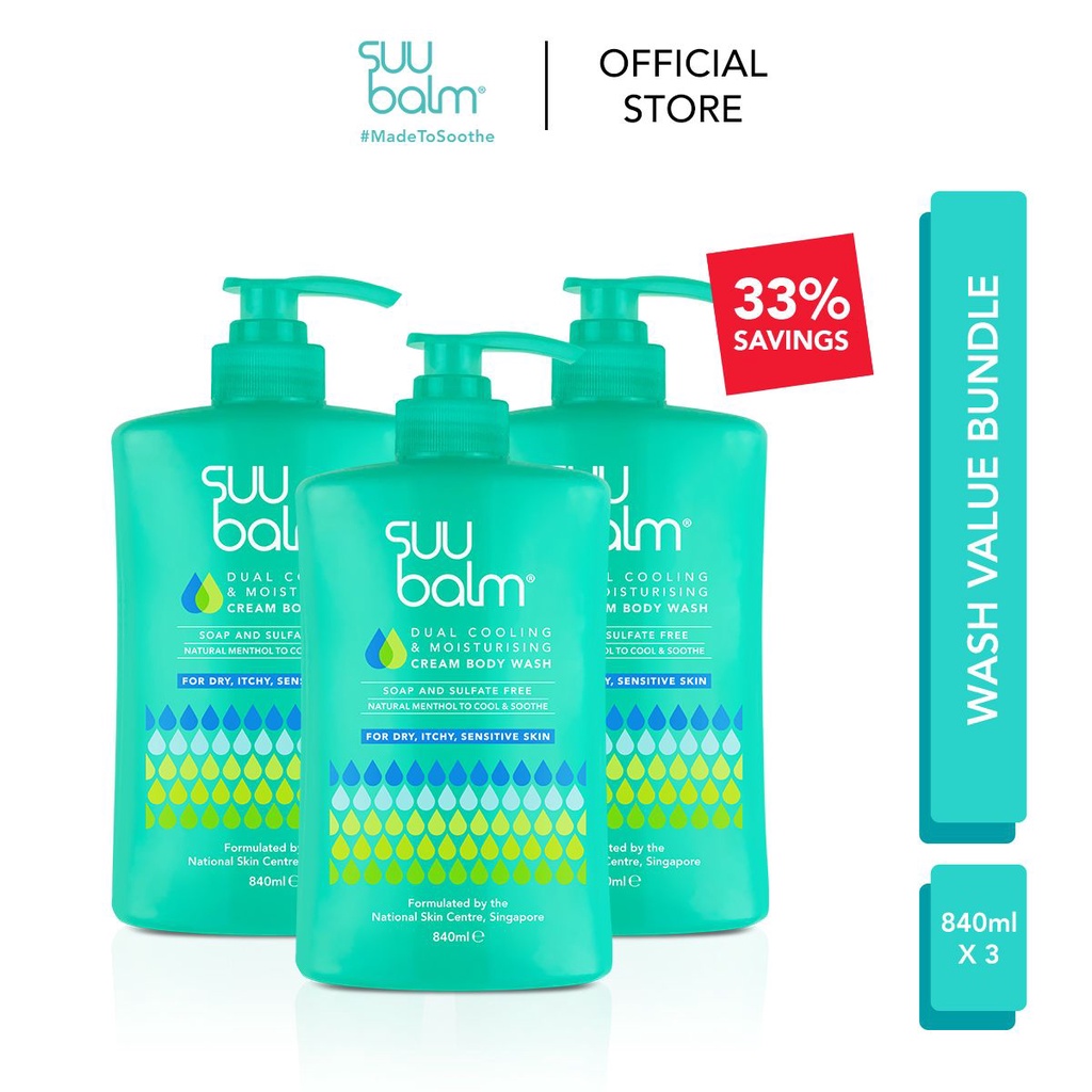[Adult] Dual Cooling & Moisturising Cream Body Wash Value Bundle (3 x 840ml) EXP 2024