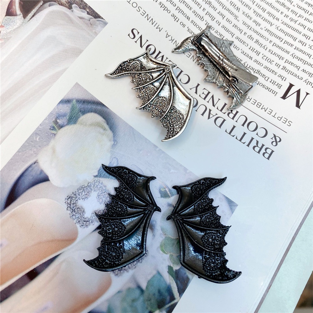 Halloween Vampire Devil Wings Bat Hairpin Alternative Small Duckbill Clip Punk Bangs Clip_voghion.com
