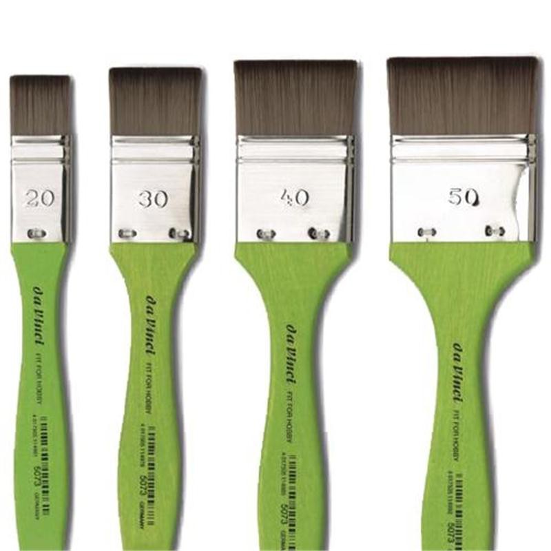 德國達芬奇 da vinci 5073 綠桿尼龍毛排刷展示圖