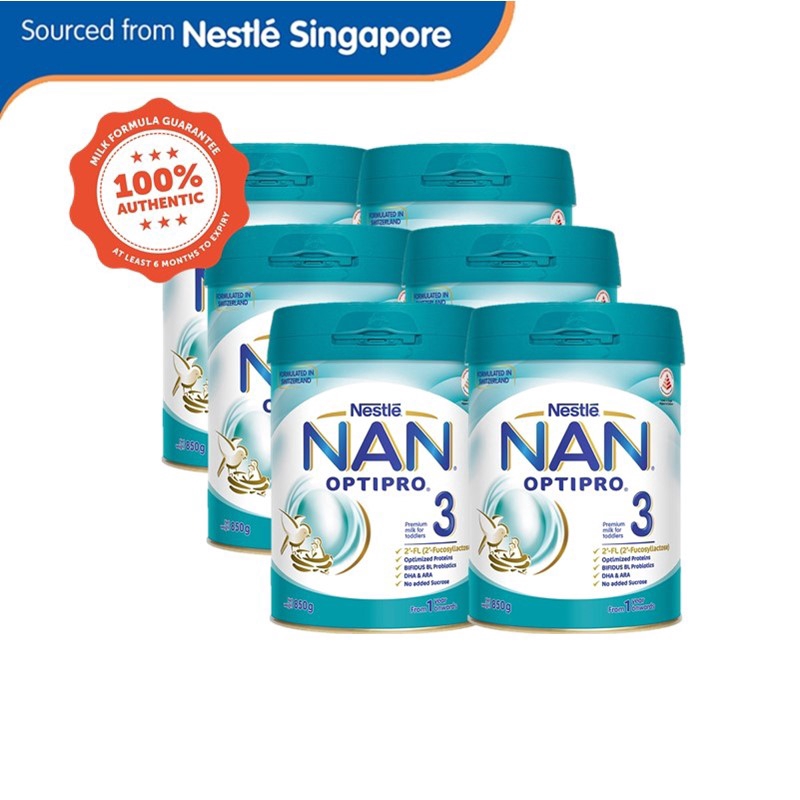 [Bundle of 6] Nestlé® NAN® OPTIPRO® 3 Growing Up Milk 6x850g [NEW PACKAGING - Improved formulation from Singapore]