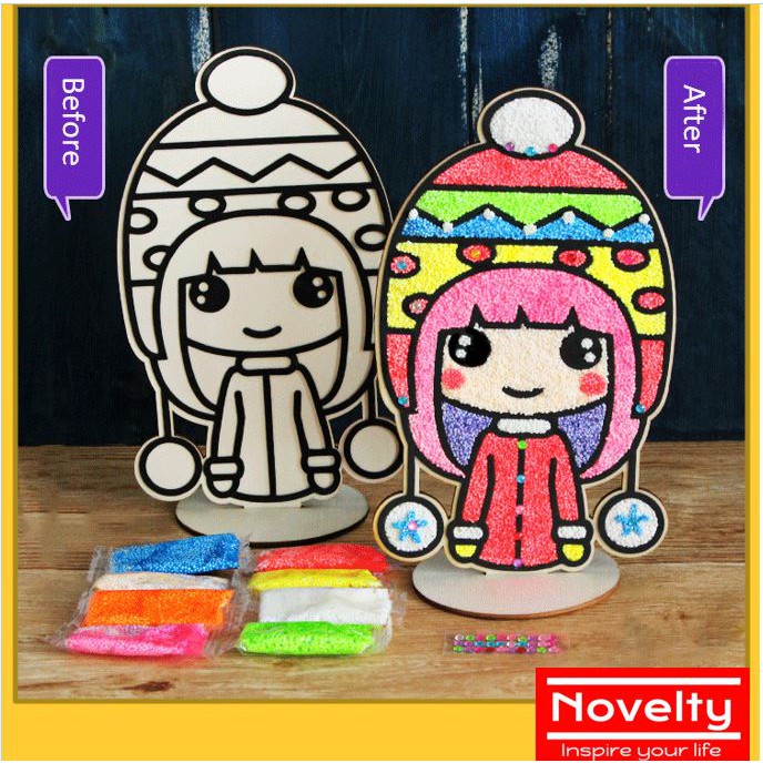 (?? Local seller) Snow clay art Sticky Sand Art?Clay Art Crafts DIY Clay Foam Clay Art and Kids Craft