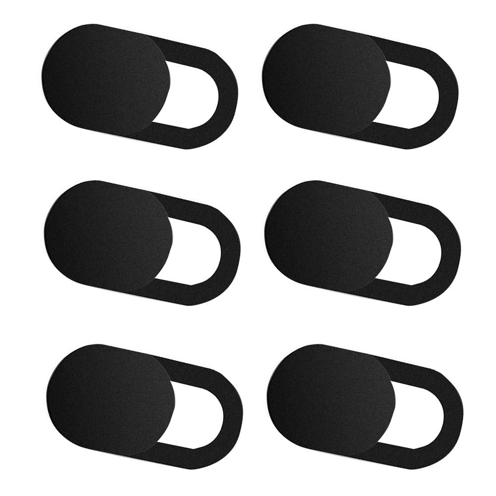 Black 6Pcs Ultra-Thin Webcam Covers Web Camera Sticker Cover Cap for Laptop MB Cell phone PC