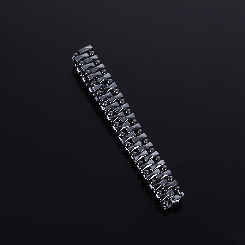 Classical Hematite Energy Beaded Elastic Magnetic Therapy Health Care Loss Weight Bracelets Slimming Health Care_voghion.com