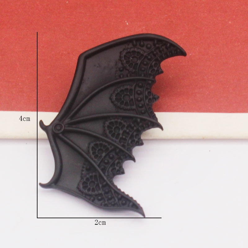 Halloween Vampire Devil Wings Bat Hairpin Alternative Small Duckbill Clip Punk Bangs Clip_voghion.com