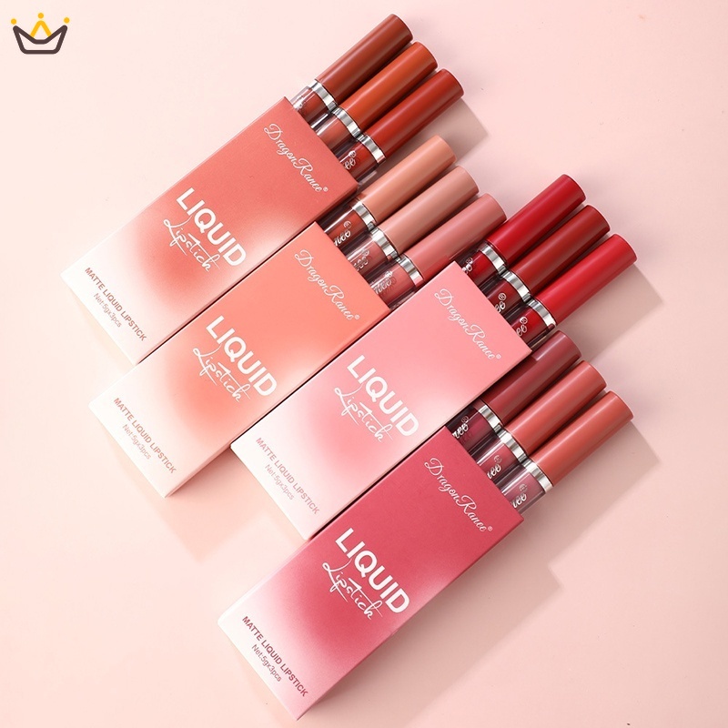 Dragon Ranee ลิปสติกลิปกลอสเนื้อ Matte ติดนานกันน้ํา 15 มล . โทนชมพู YUE