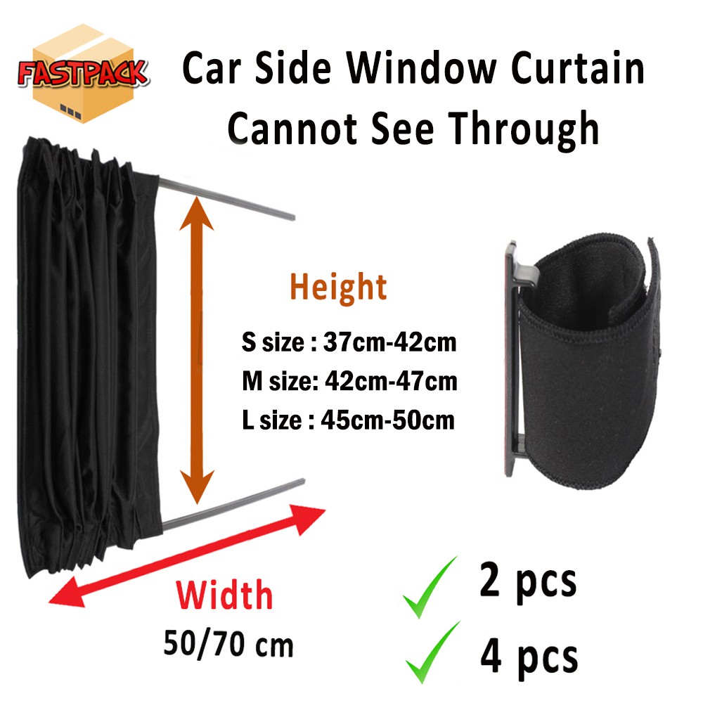 Car Window Curtain Cannot See Through 2 Windows 4 Windows 50/70cm Car