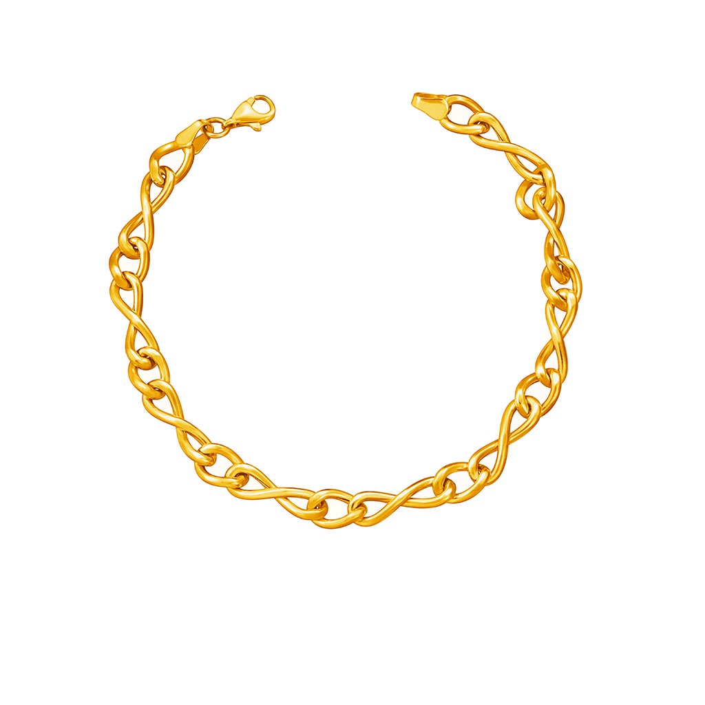 Citigems 916 Gold Infinity Chain Bracelet