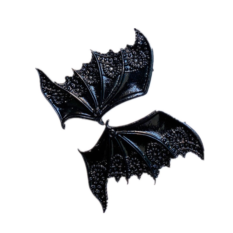 Halloween Vampire Devil Wings Bat Hairpin Alternative Small Duckbill Clip Punk Bangs Clip_voghion.com