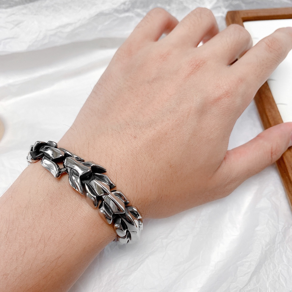 Bracciale osso di drago da uomo stile punk retro gioiello_voghion.com
