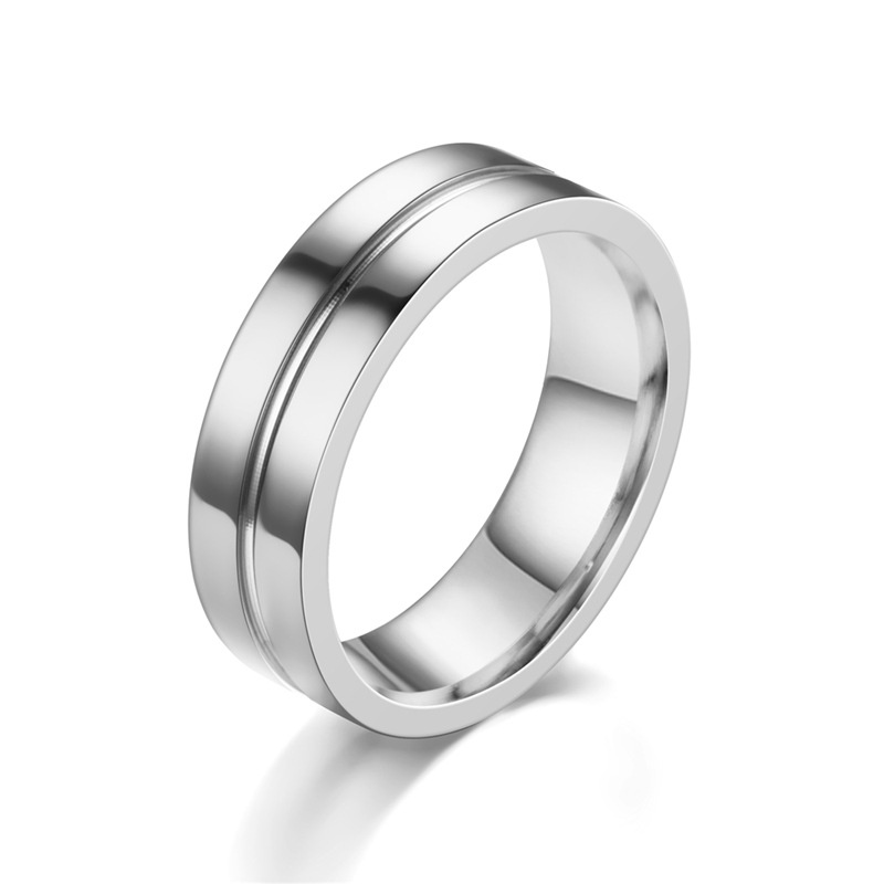 Anello di coppia con incisione e zircone in acciaio inox_voghion.com