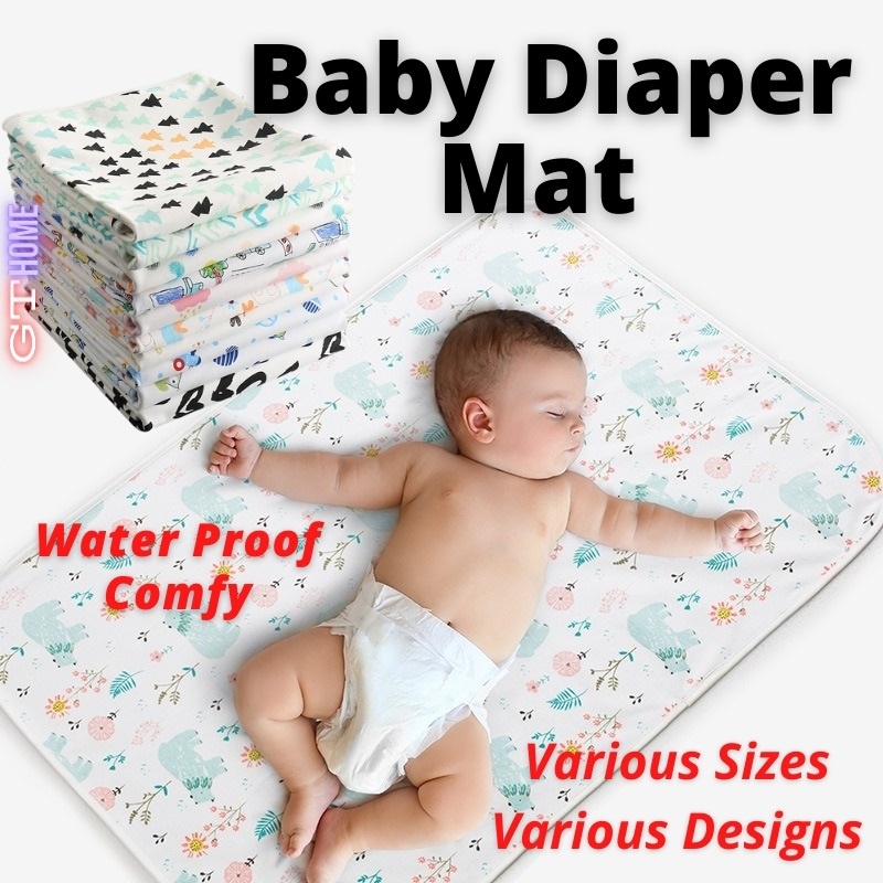 SG ready stock Baby Waterproof Mat / Diaper Changing Infant Crib Cot Bedsheet Mattress Protector/ Diaper Changing Mat