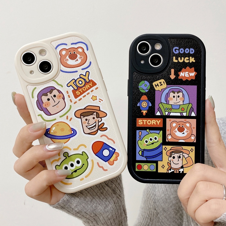สำหรับ เคส iPhone 14 13 11 12 Pro Max Toy Story Case สำหรับ iPhone 13 11 12 Pro Max XR X XS 7 8 Plus 6 6S SE3 SE2 7Plus ปลอกการ์ตูนน่ารัก Disney Monsters University Buzz Woody Alien Lightyear กล้องป้อ