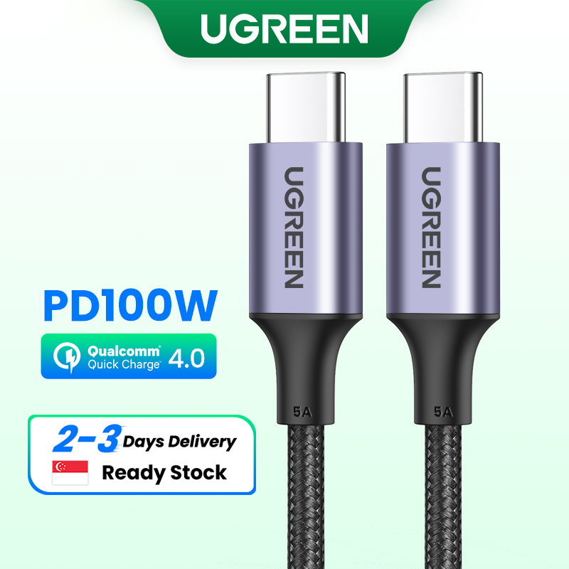 UGREEN 100W USB C to USB C Cable Fast Charge Cable  USB-C Type-C Charging Cable