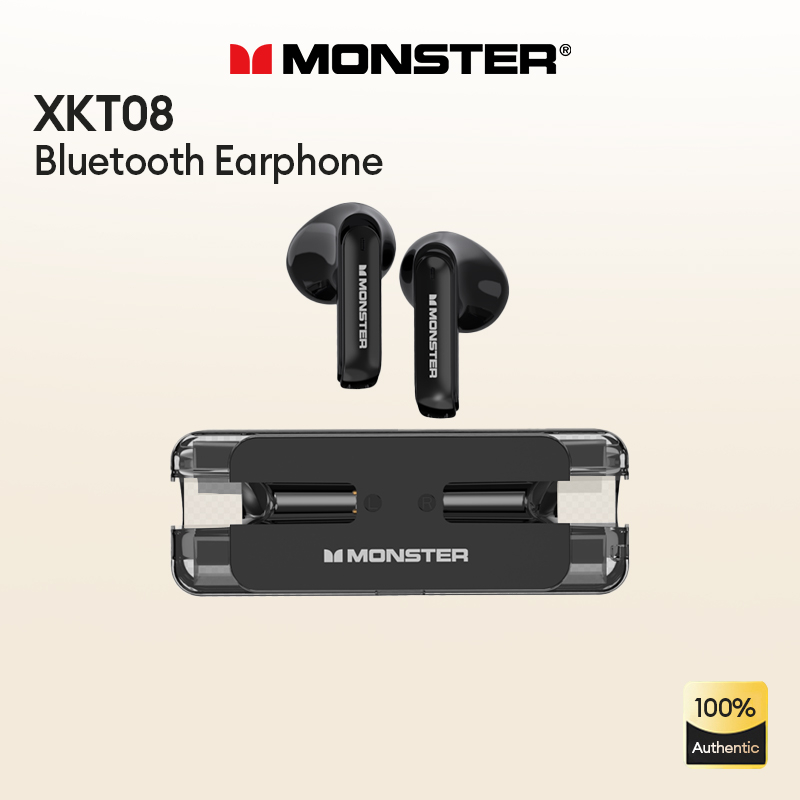 Monster XKT08 Bluetooth Earphone Wireless Earphone Low Latency Smart Touch Sports Waterproof Gaming Bluetooth 5.3
