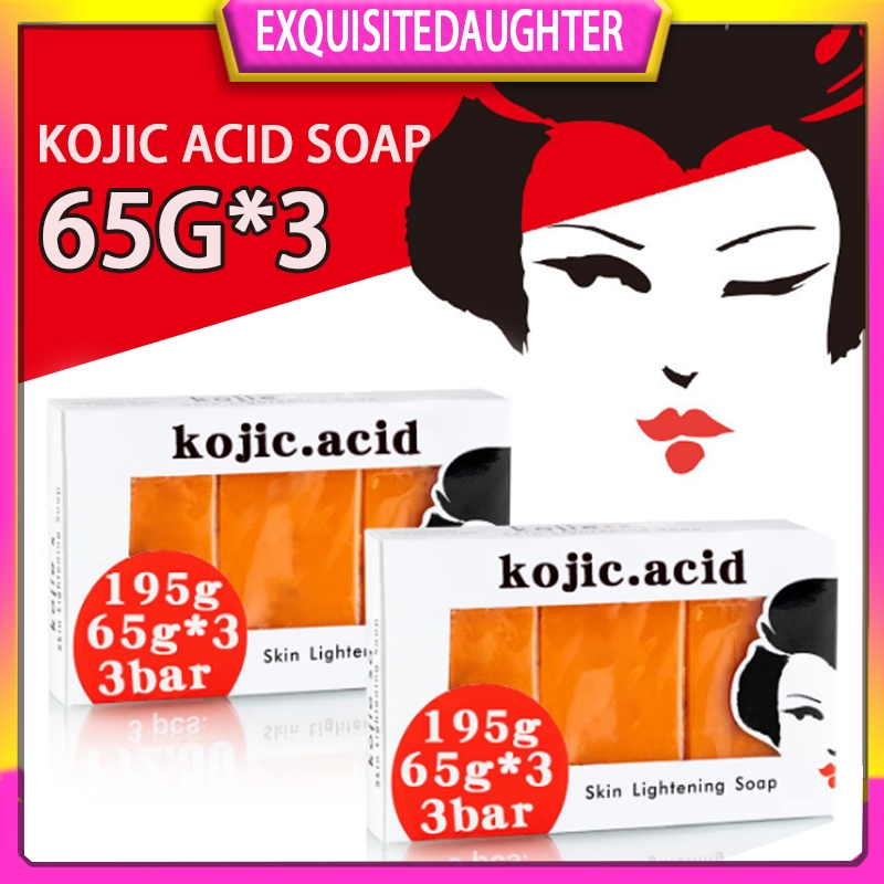3 Pcs /Set Kojie san Soap original / Kojiesan / Kojisan / Kojic acid Soap / Kojie.san 3 by 65 grams