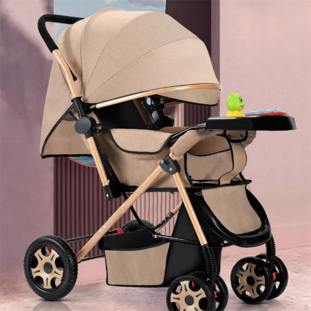 Baby Big Child Baby Stroller Stroller Outing Dining Plate Two-Way Sitable Lying Foldable Universal Lightweight