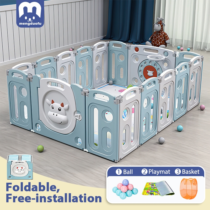 [SG Stock] Baby Play Yard Indoor DIY Baby Playpen Fence Foldable Multifunctional Combination Game Playground