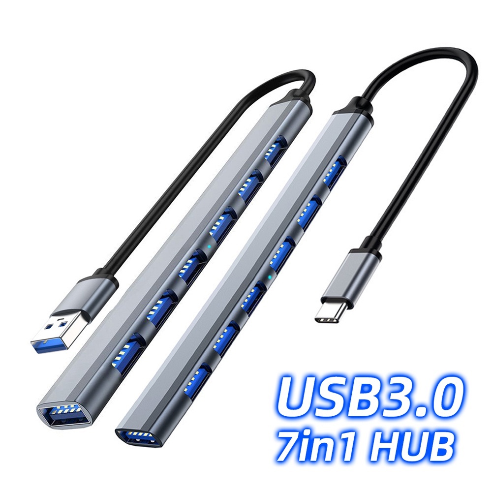 7 in 1 USB C HUB 3.0 Type C 4/7 Port Multi Splitter Adapter OTG USB Power Adapter for Macbook Pro 13 15 Air Mi Pro PC Laptop