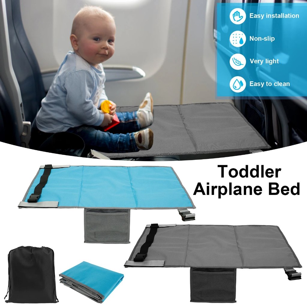 [SG Stock] Kids Travel Airplane Bed Baby Pedals Bed Portable Travel Foot Rest Hammock Kids Bed Airplane Seat Extender Leg Rest For Kids