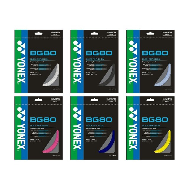 Yonex Badminton String  BG80 (0.68mm) Elastic