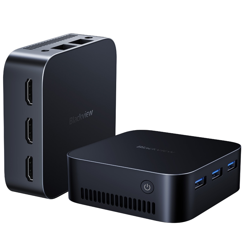 Blackview MP80 Mini PC 12th Gen Intel Alder Lake N97 DDR5 16GB 512GB/1TB SSD VESA Mini Desktop Computer 4K HDMI Windows 11 Pro