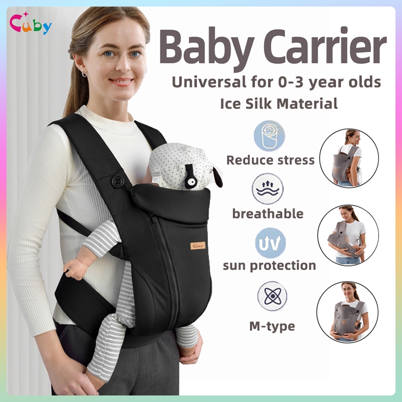 CUBY New Ergonomic Baby Carrier Newborn Toddler Wrap Carrier,Hands Free Baby Sitting Support Sling,Breathable,Perfect for Infants/Chest Sling for Babies Shower Gift
