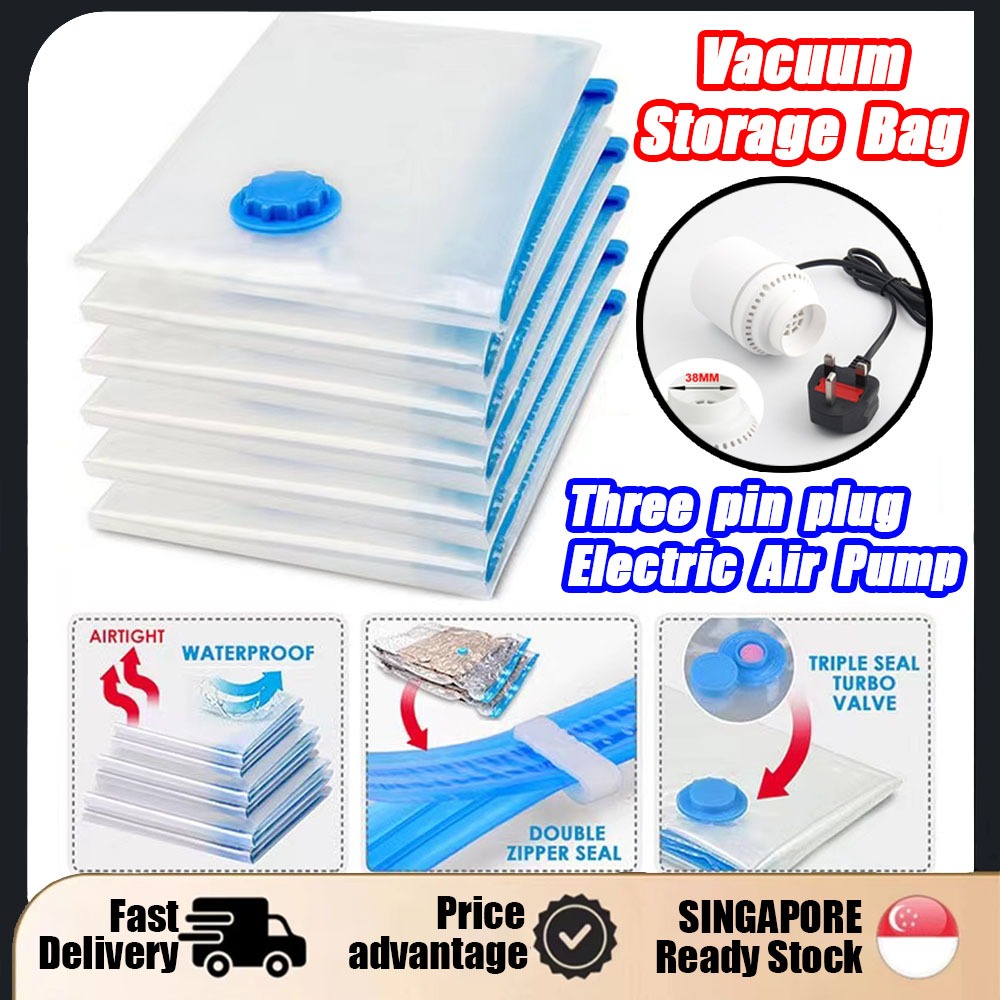 【SG STOCK】Portable electric air pump Mini Vacuum Storage Bag vacuum bag for travel vacuum sealer machine sealing compression bag 電動氣泵