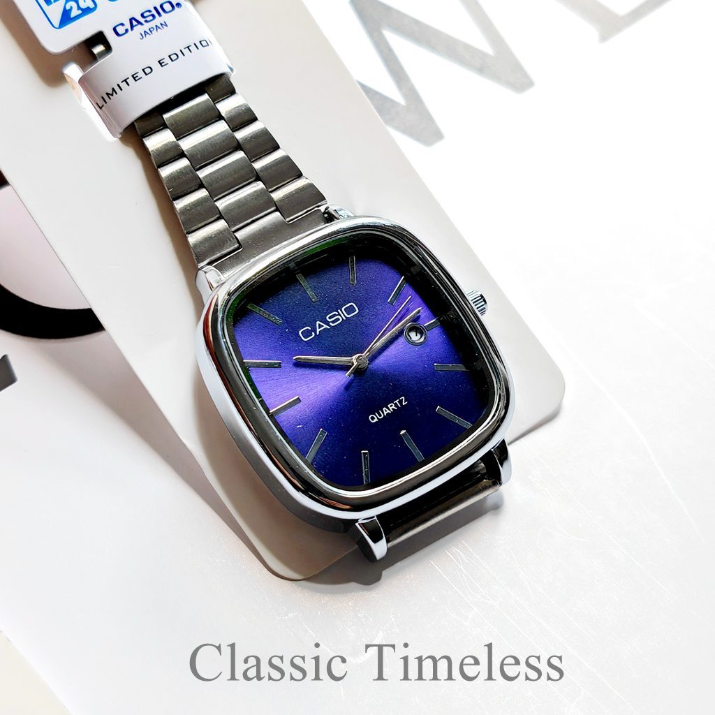 classic A138 black purple retro classic watch, non fading stainless steel waterproof | shock-absorbing watch