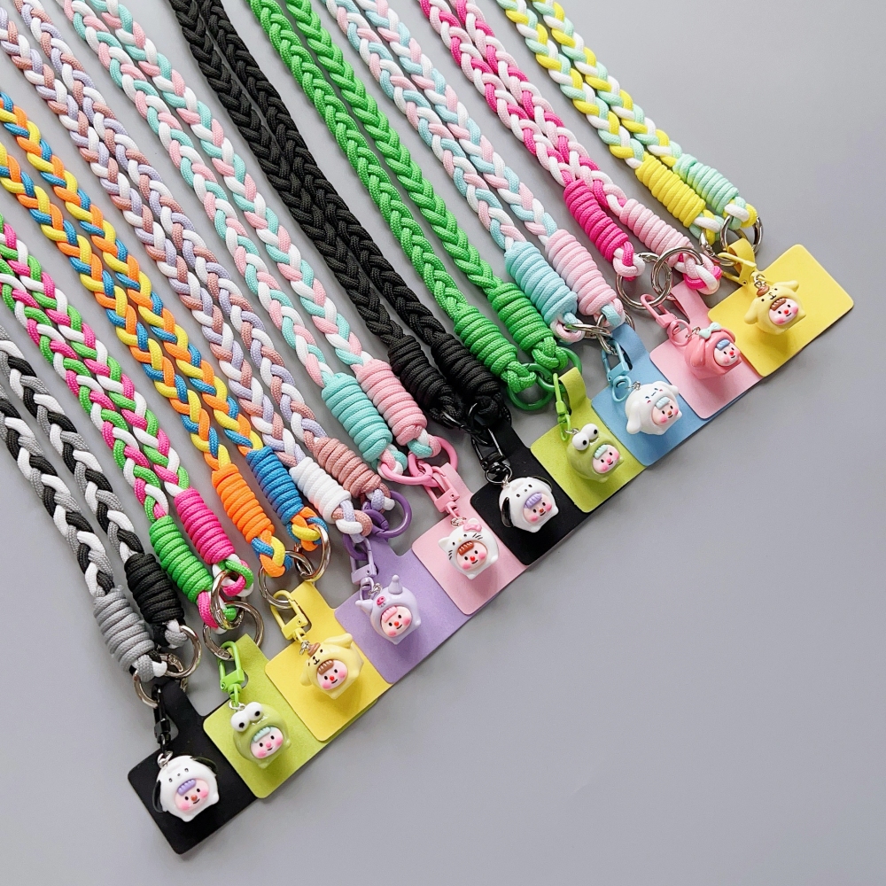 Crossbody Long Mobile Phone Lanyard Neck Cord Lanyard Strap Hanging Shoulder Anti-Lost Cute Cartoon Pendant Lanyard