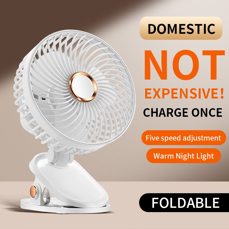 Kimviento 3600mah Rechargeable Fan Mini Usb 720° Adjustable  Clip Fan for Baby Stroller Office Table Fan Portable