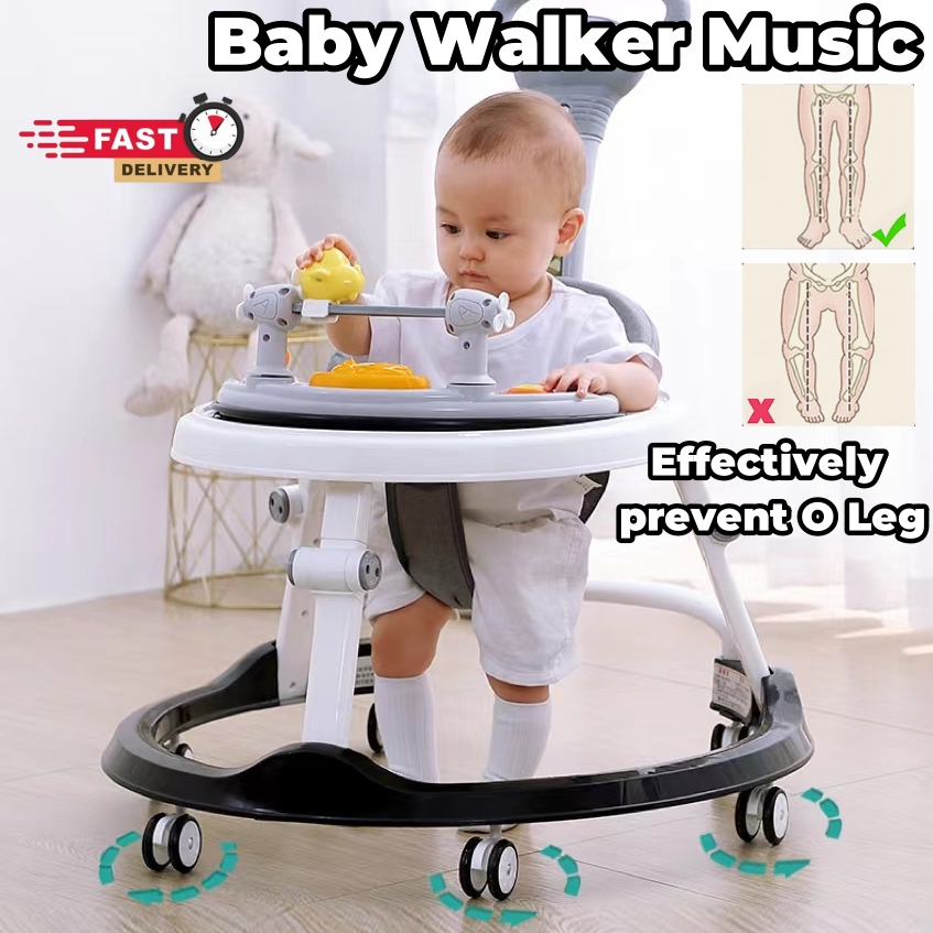 SG STOCK Portable Baby Walker With Music Push Walker Baby Chair Feeding Walker Baby Baby Push Walker Woker Baby
