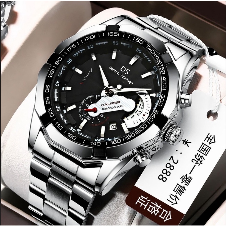 Men's Life Waterproof Quartz Watch Luxury Stainless Steel Strap Watches Luminous Sport Watches