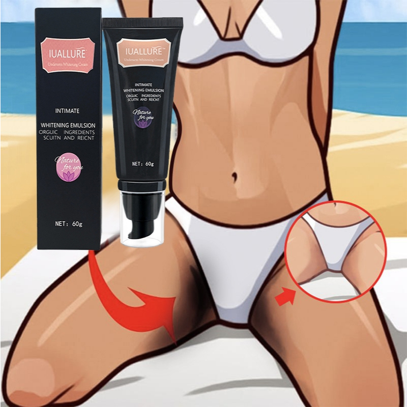 Whitening cream for private parts, brightens and whitens skin permanently, tightens skin, applies to private parts, armpits, neck, knees, and all parts of the body