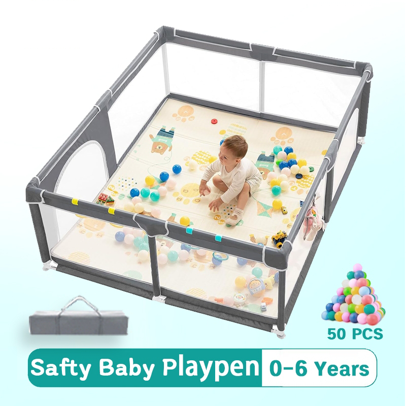 Baby Indoor Playpen Toddlers Folding Fence With Balls Baby Playgrounds