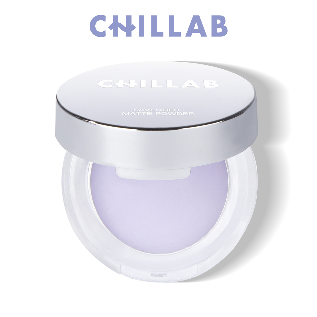 Chillab Lavender Matte Powder Mini - Oil Control Mini Size Matte Face Powder Long Lasting Setting Powder Smooth Finish Travel Size Face Makeup Purple Powder