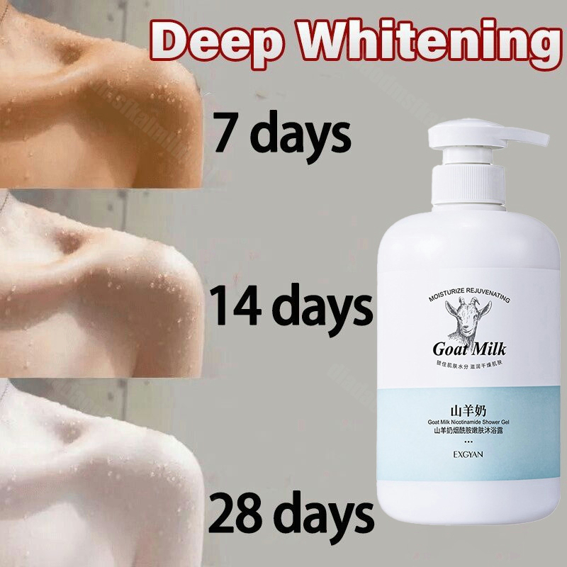 ?SG STOCK?Goat Milk Shower Gel 800ml Whitening body wash Body whitening brightening lasting fragrance