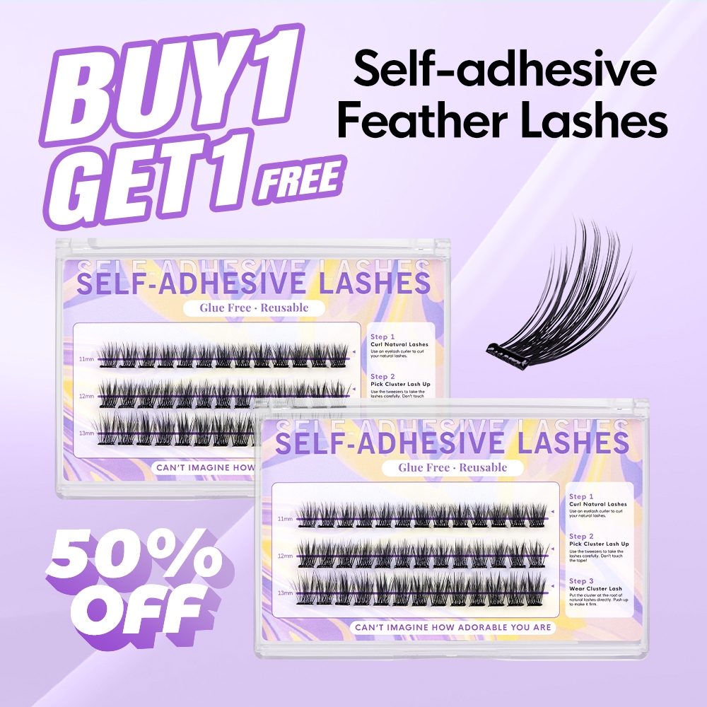 【BUY 1 GET 1】GENIELASH Glue-free Swallow Eyelash for Beginner Self Adhesive Eyelashes Natural False Eyelashes No Need Glue