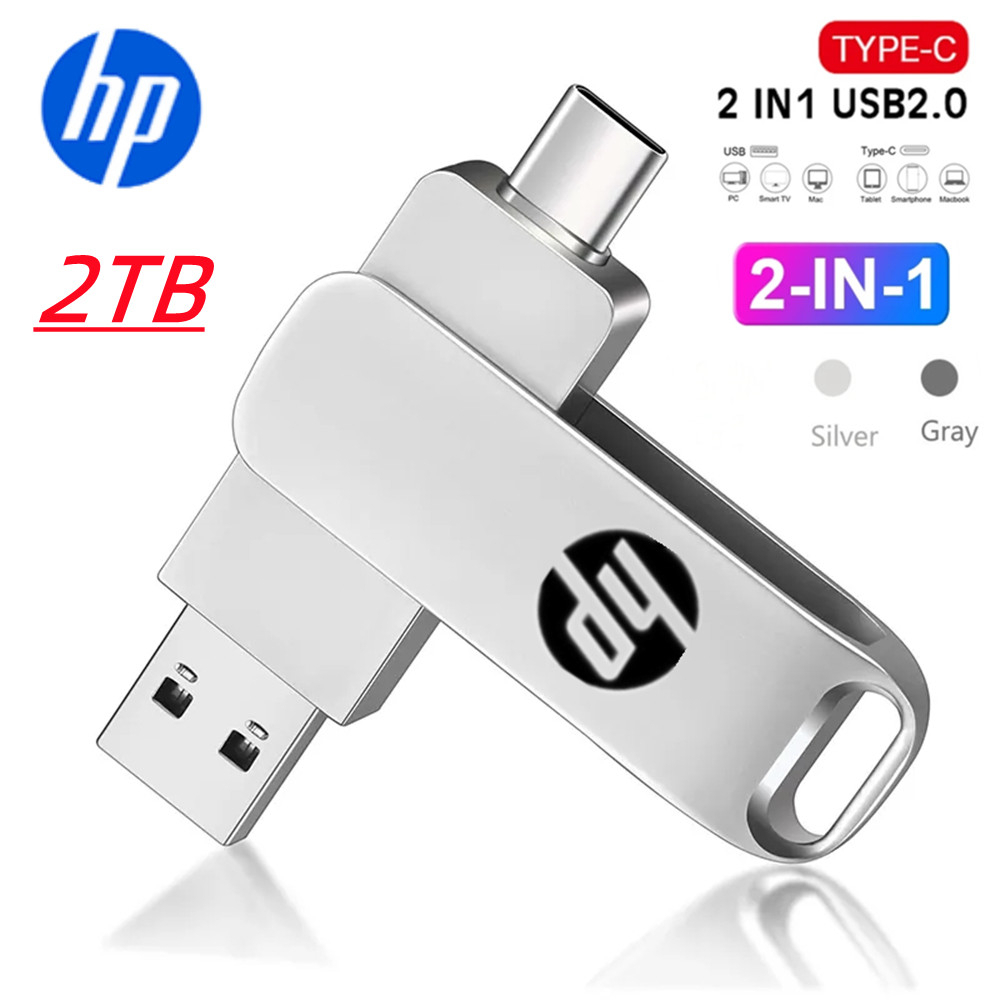 2TB OTG metal pendrive 1TB 512GB 256GB 128GB 64GB 32GB 16GB type-c usb dual pendrive OTG USB Flash Drive pendrive type c Andrio