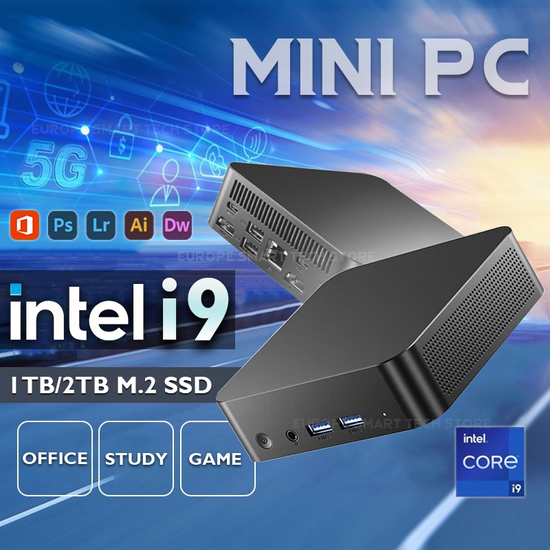 [3-year warranty] 2025 Mini PC Computer Windows 11 Intel Core i9 8950HK 16GB DDR4 512GB 1TB SSD PC Gamer Dual WIFI 6 BT5.2 4K Mini Gaming Pc Desktop