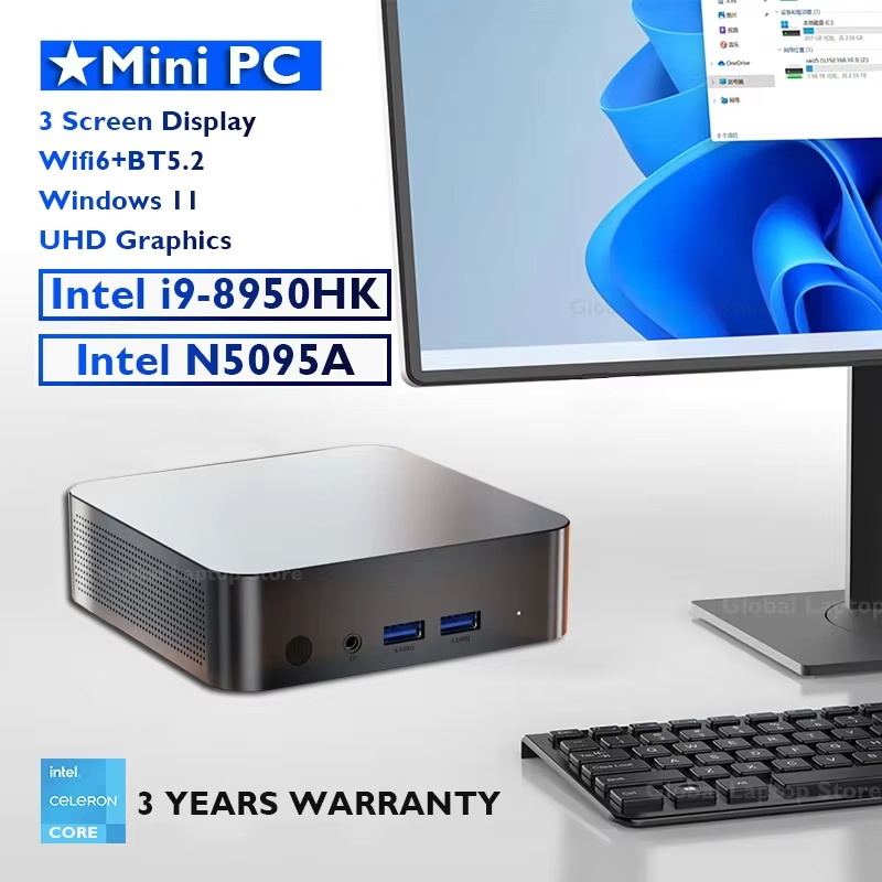 Mini PC Intel Core I9 8950HK /N5095A for Games, Windows 11 Pro, 16GB, DDR4, 1TB, 2TB, M.2, SSD, WIFI 6, BT5.2, Desktop computer,