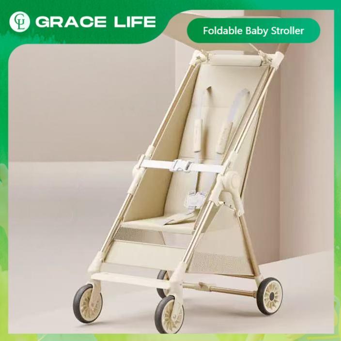 【GraceLife】Baby Stroller For Travel With Seat Belt Can Lie Down Baby Sleep In Can Bring On Plane