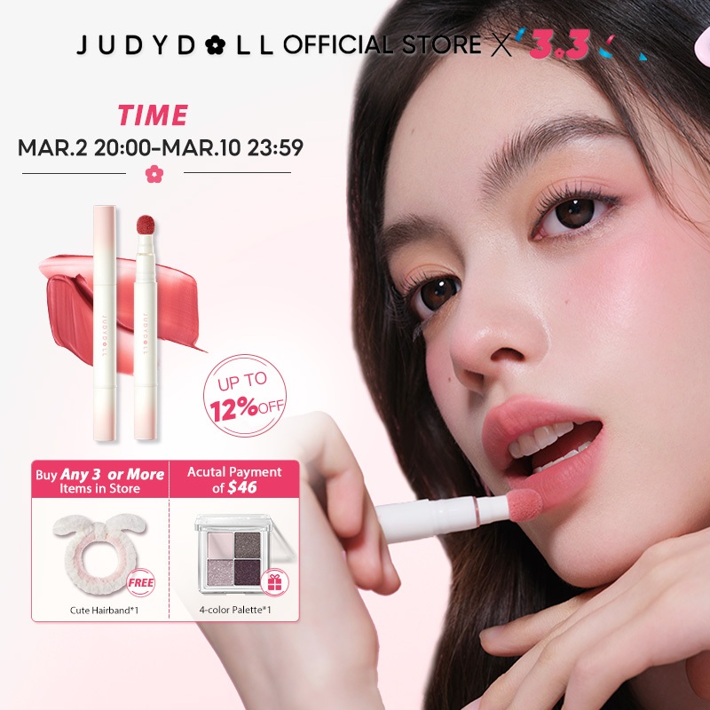 [Tiny Bubbles] JUDYDOLL 橘朵 Cushion  Lip Cream Velvet Soft Long-lasting Lipstick Tint Waterproof