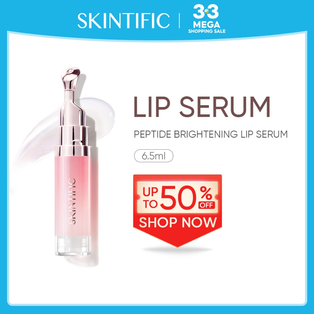 [NEW LAUNCH]SKINTIFIC Peptide Brightening Lip Serum Brightens and evens out dark Moisturizes Smoothens lips lines[Pre-Sale]