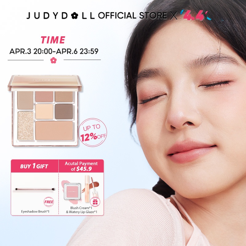 Judydoll 橘朵 Playful All-in-one Palette Eyeshadow Blusher Long Lasting Blush Shadow Highlighter