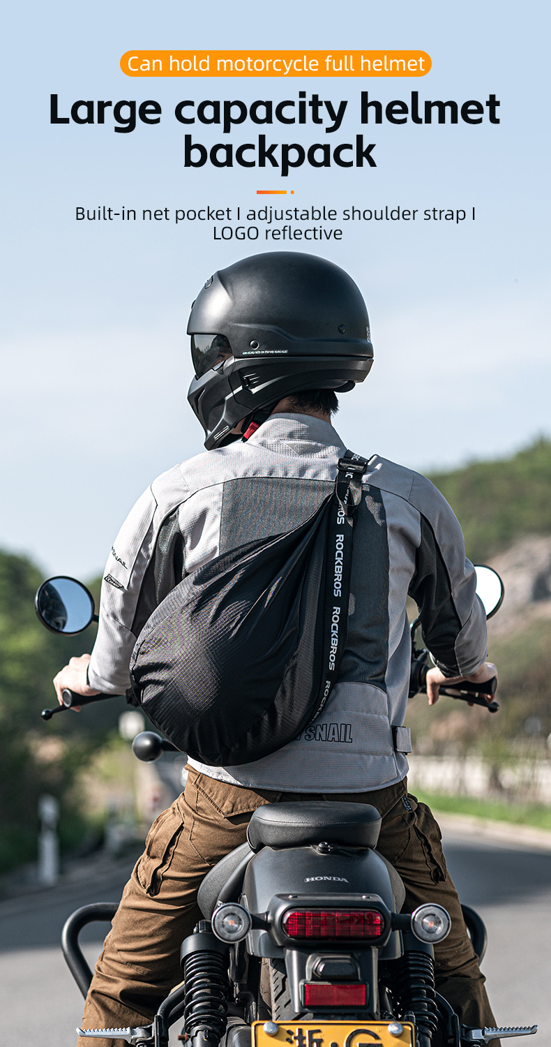 Helmet Holder 30L Motorcycle Helmet Bag, Lockable Helmet Bag