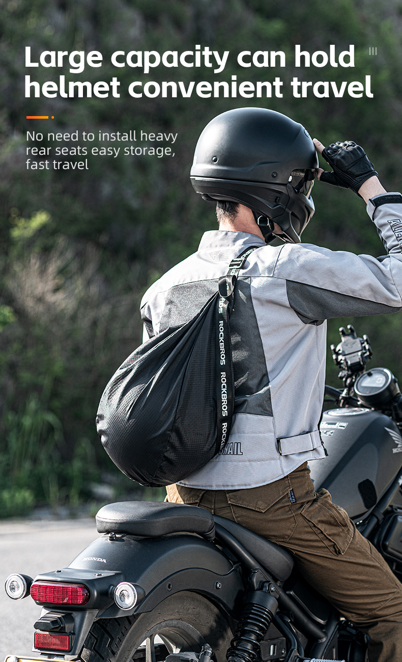 Tail Bag 40L Motorcycle Backpack Waterproof Helmet Bag Motorcycle